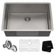 preview thumbnail 17 of 158, KRAUS Standart PRO Undermount Single Bowl Stainless Steel Kitchen Sink 28 inch (28"L x 19"W x 10.25"D)