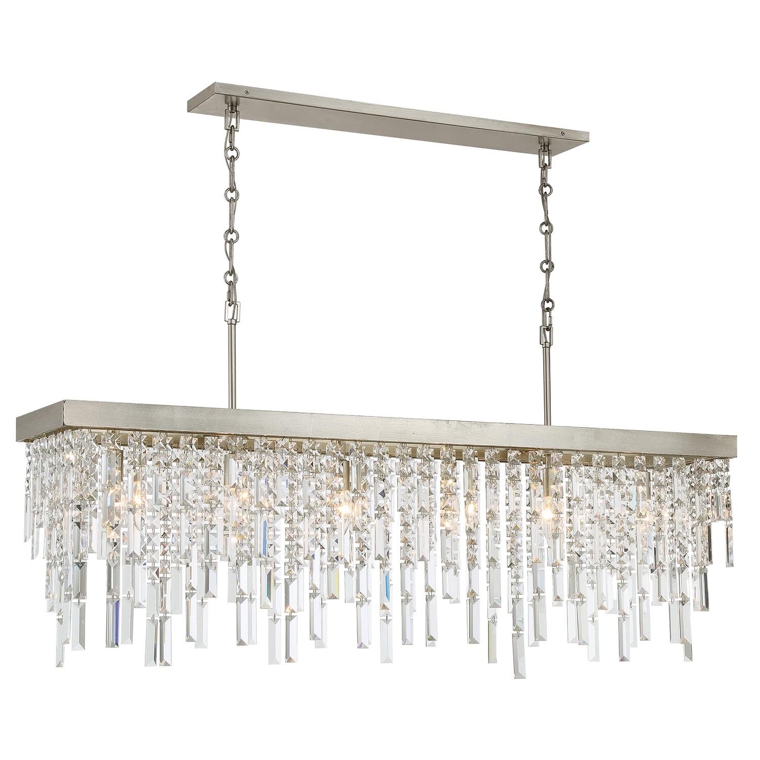 Winfield 6 Light Antique Silver Linear Chandelier