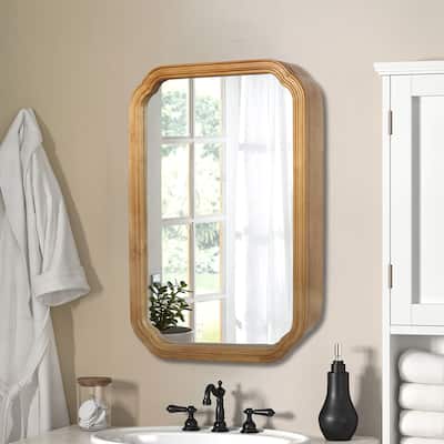 29.72x19.69 Inch Wood Framed Functional Mirror with Cabinet