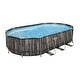 preview thumbnail 4 of 9, Bestway Power Steel 16' x 10' x 42" Rectangular Above Ground Swimming Pool Set
