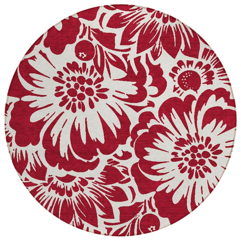 Taz Botanic Elegance Weather Resistant Blended Style Outdoor Rug