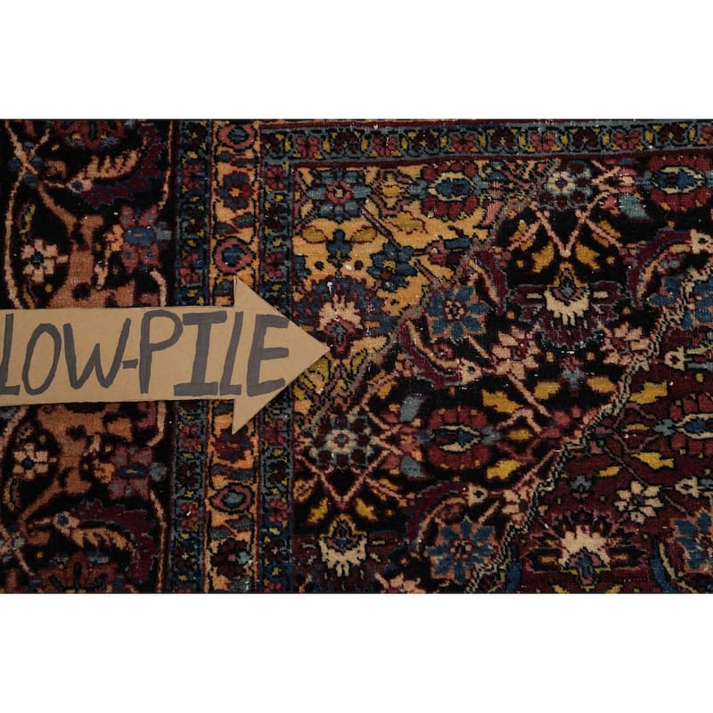 Hand Knotted Oriental 100% Wool Carpet Traditional Floral Red Mashad Area Rug - 5' 9'' X 4' 4''