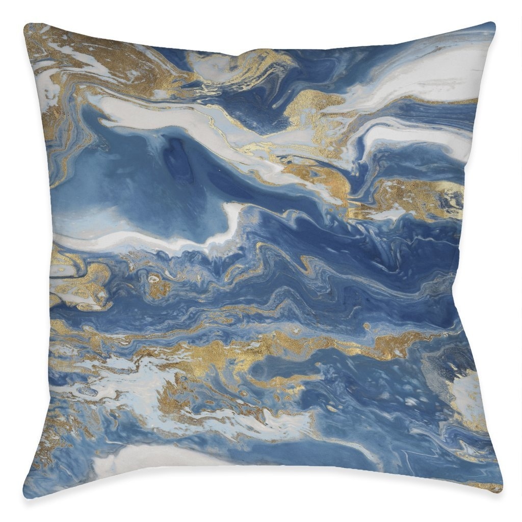 Blue and Gold Serenity Indoor Pillow