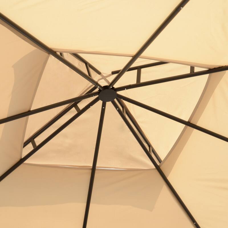 10' x 10' Patio Gazebo with Corner Shelves