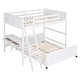preview thumbnail 10 of 13, Functional Full Over Full Bunk Bed with Desk and Guardrails for Kids, Adults