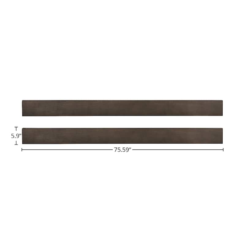 Taylor 76" Wide Farmhouse Full Size Bed Rails, River Rock Brown