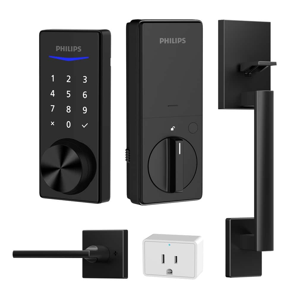 Philips Bluetooth Touchscreen Smart Deadbolt with Wi-Fi Bridge & Handle Set