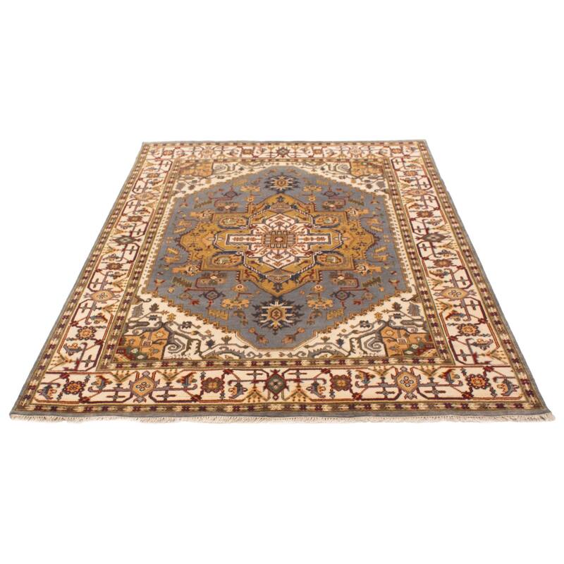 ECARPETGALLERY Hand-knotted Serapi Heritage Grey Wool Rug - 8'0 x 10'3