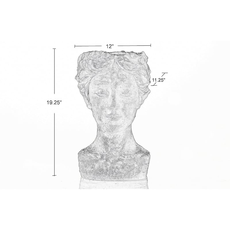 Dolores 19" Tall Fiberstone Planter with drainhole