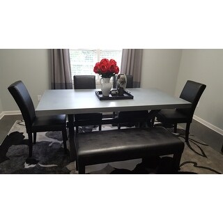 The Gray Barn Outerlands Charcoal And Zinc Top Trestle Dinette The Gray Barn Outerlands Charcoal And Zinc Top Trestle Dinette Table