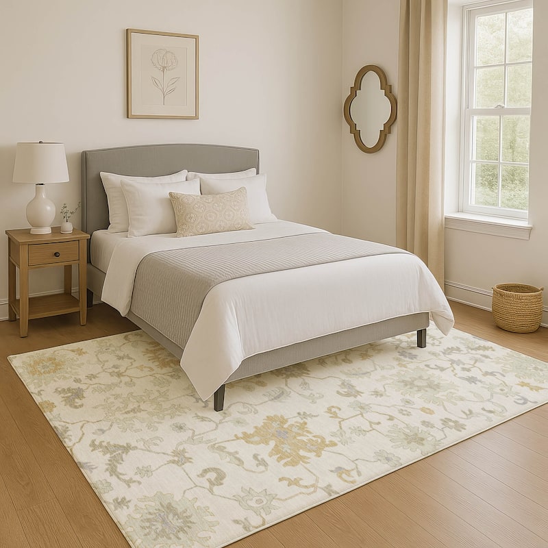 Premium Washable Super Soft Traditional Avanti Mayfield Rug - Ivory - 2'6" x 3'10"