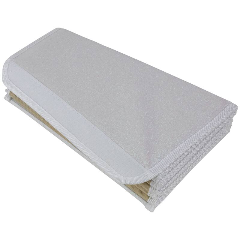 26" Shiny White Fabric Hexagonal Christmas Tree Collar