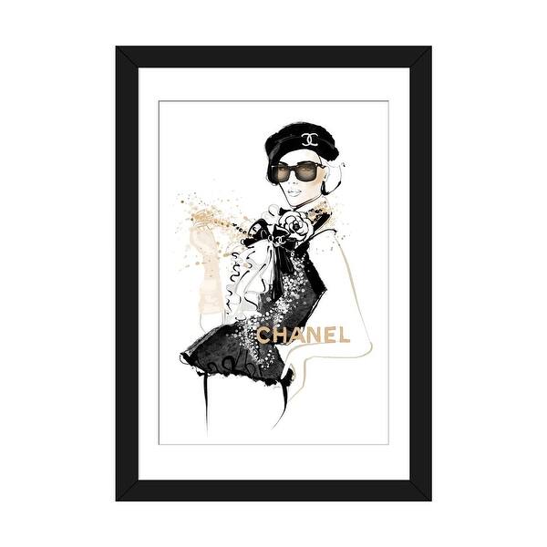 slide 2 of 20, iCanvas "Iconic Chanel" by Janka Letkova Black - 32x24x1