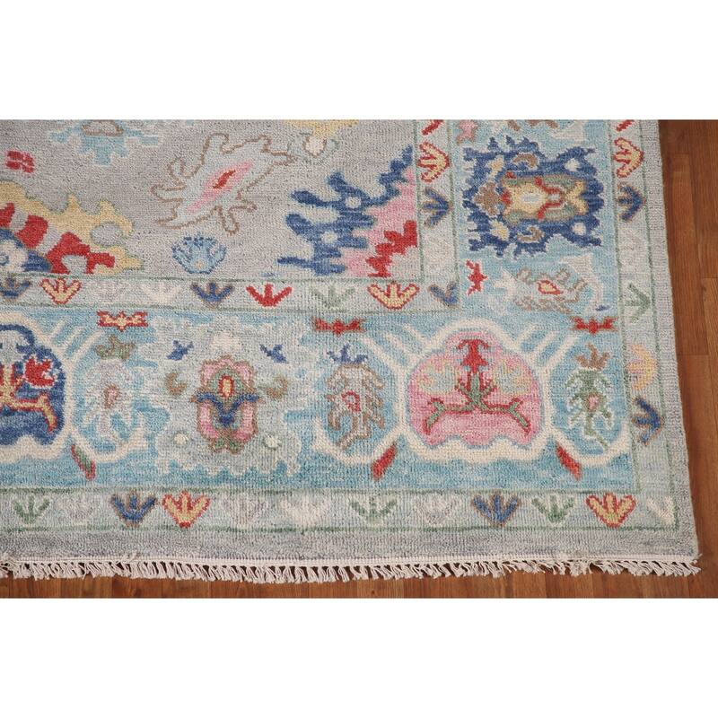 Grey Oushak Oriental Area Rug Handmade Bedroom Wool Carpet - 8'0"x 10'0"