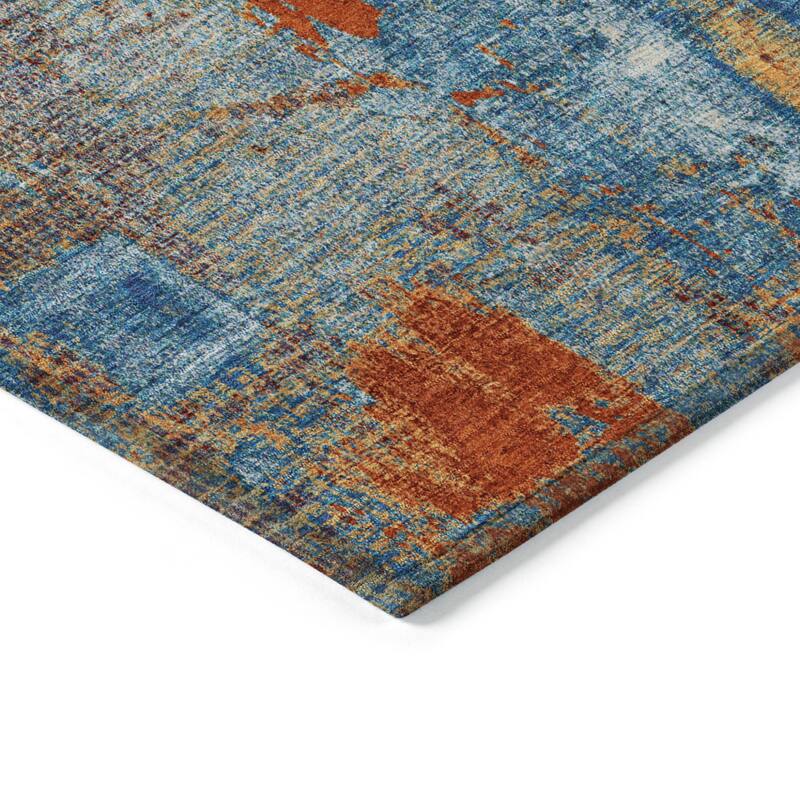 HomeRoots Abstract Transitional Rectangle Outdoor Rug