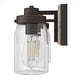preview thumbnail 11 of 10, Hunter Devon Park Bathroom Vanity Wall Light, Damp Rated, Rustic, Farmhouse