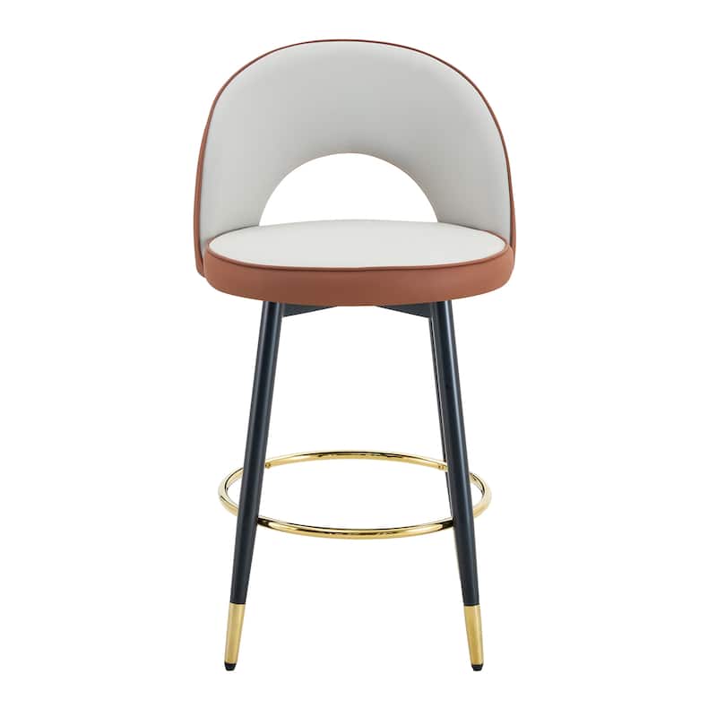 360°Rotatable Upholstered Bar Chair Side Chair Set Of 2