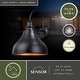 preview thumbnail 2 of 6, VAXCEL Delano 1-Light Oil Burnished Bronze Dusk to Dawn Sensor Farmhouse Outdoor Wall Sconce, Steel Shade, Dark Sky Compliant