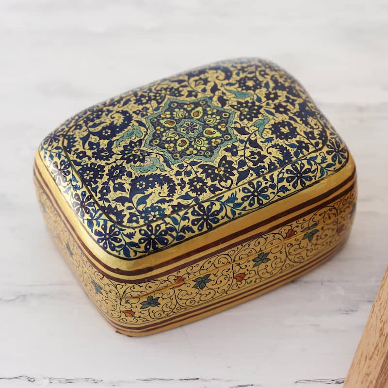 Novica Handmade Persian Charm Decorative Papier Mache Box