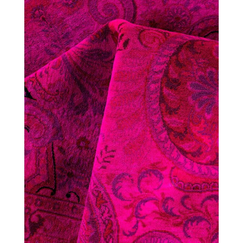 Fine Vibrance, One-of-a-Kind Hand-Knotted Area Rug - Pink, 6' 1" x 16' 8" - 6' 1" x 16' 8"