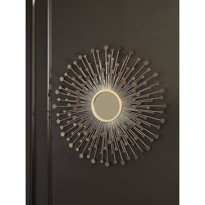 Signature Design by Ashley Morwenna Gold Accent Mirror - 36" W x 1" D x 36" H
