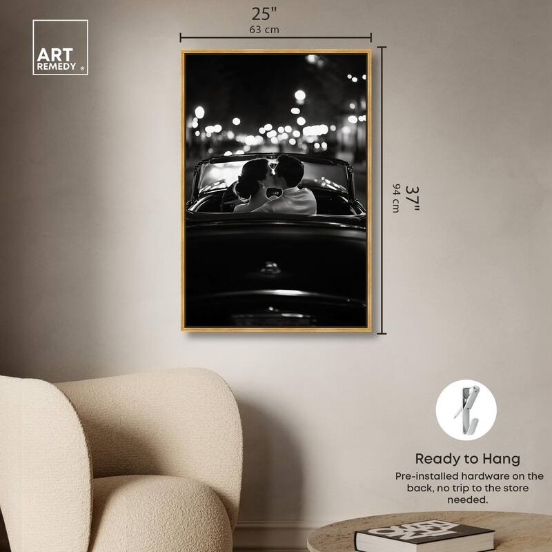 Kiss Me in the Moonlight II Canvas by Art Remedy