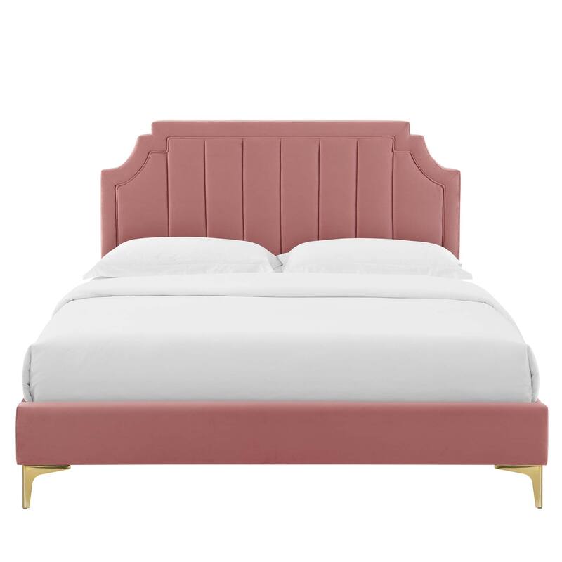 Sienna Performance Velvet Twin Platform Bed
