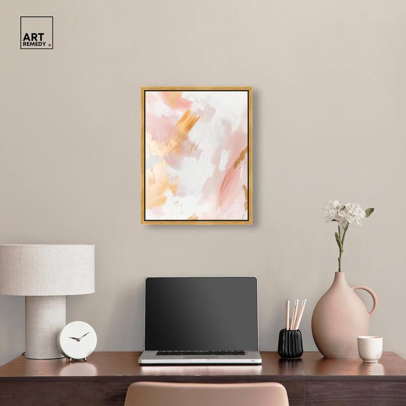 Rose Gold Veil III Canvas by Art Remedy