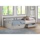 Melody Expandable Twin-to-King Trundle Daybed with 2 Storage Drawers