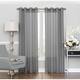 Eclipse Liberty Light-filtering Sheer Single Curtain Panel - 84 Inches - Grey