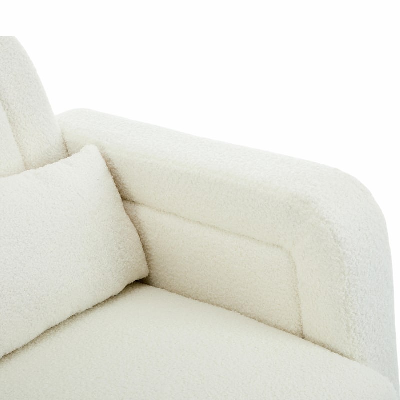 ​Plush Rocking Chair - Soft Teddy Velvet Upholstery