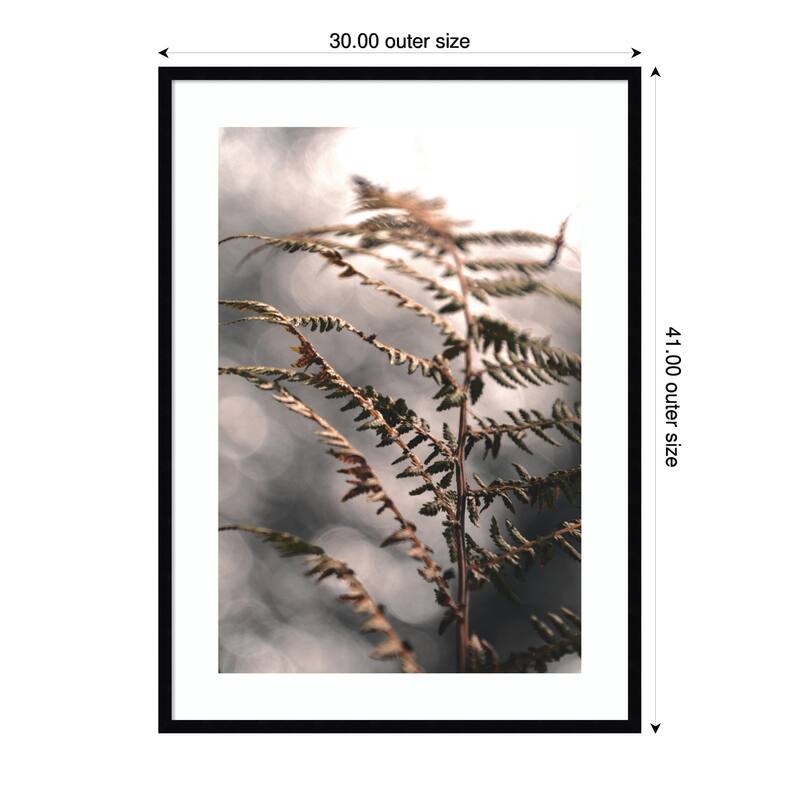 Autumn fern by Christina Sillen Wood Framed Wall Art Print