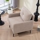 preview thumbnail 3 of 28, 23.6 Inch Seat Wide Chenille Accent Chair - Metal Black Legs Hold 300lbs