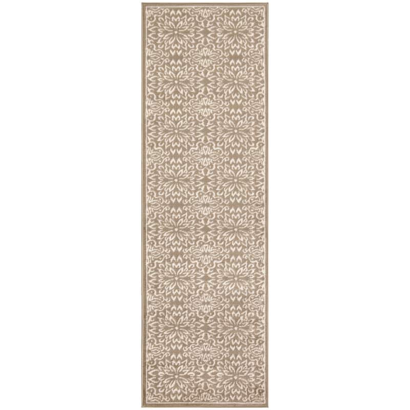 Nourison Jane Floral Medallion Indoor only Area Rug - 2' x 6' - Taupe