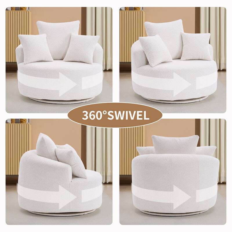 Single Seat Full Sponge Compression Swivel Chair Single Sofa