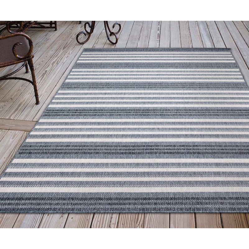 Liora Manne Malibu Faded Stripe Indoor/Outdoor Rug