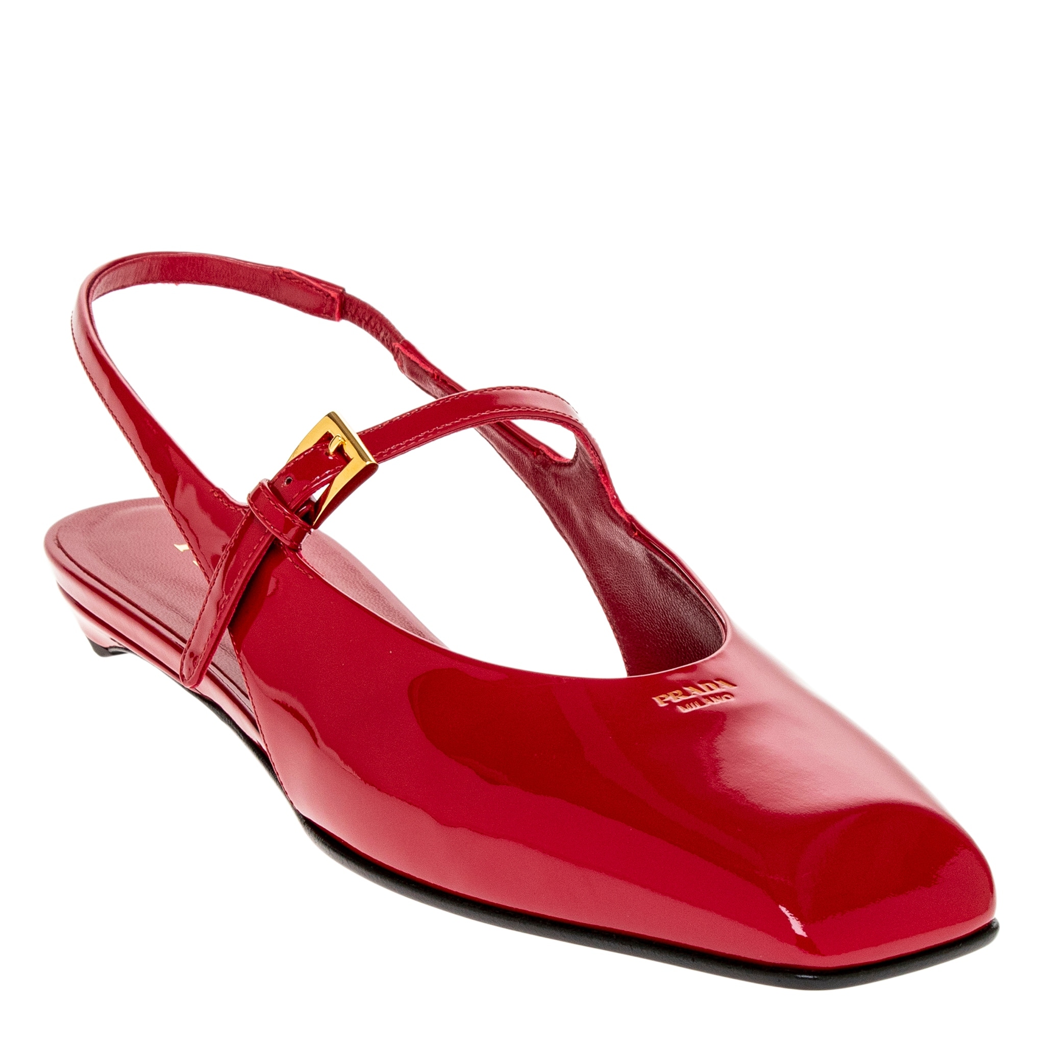 Valentino Rockstud Bow Patent Leather Slingback Ballerinas
