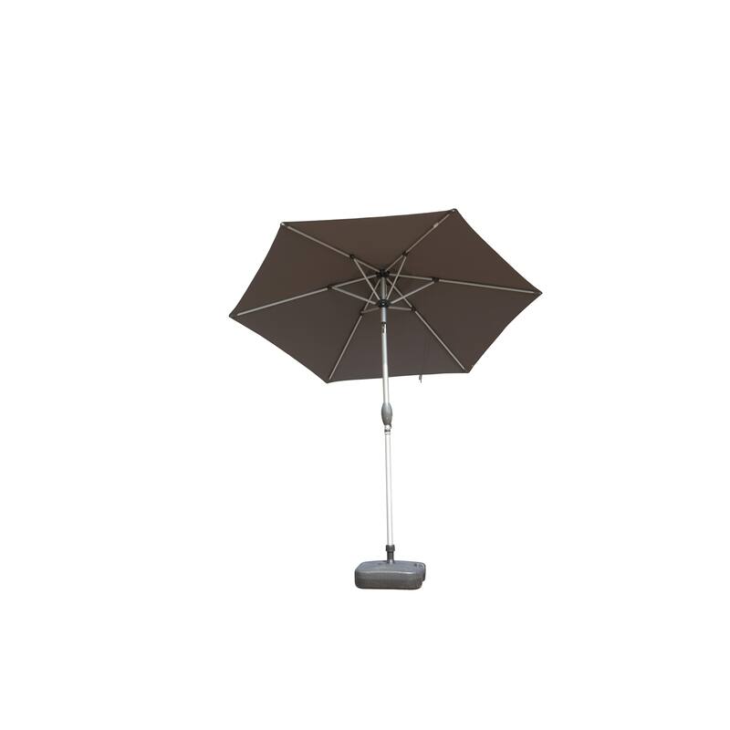 GDFStudio - Premium 7.5FT Patio Umbrella with Push Button Tilt and Sturdy Frame - Gray