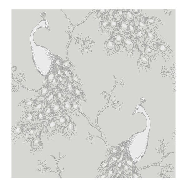 Phasia Grey Peacock Wallpaper 20 5 X 396 X 0 025 Overstock 33051785 Great news!!!you're in the right place for if you're still in two minds about peacock wallpaper and are thinking about choosing a similar product. overstock com