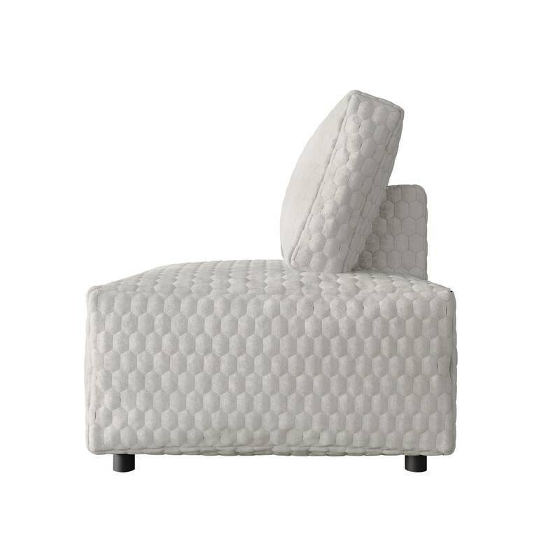 Clayfell Amos Velvet Accent Chair for Living Room - Removable Cover, High-Density Foam & Silent Footrest
