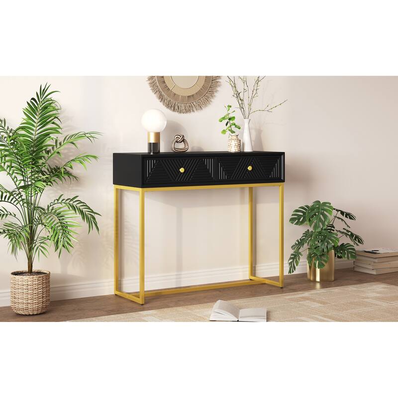 Modern Sleek Console Table with Storage