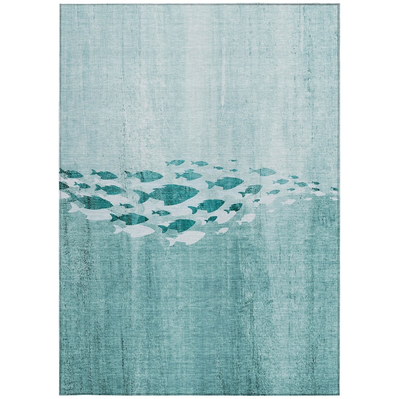 HomeRoots Nautical Transitional Rectangle Outdoor Rug