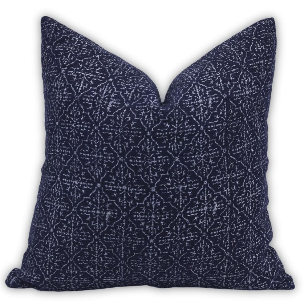 Linen Decorative Block print pillow Cover - Makdi Jaal