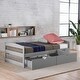 preview thumbnail 24 of 32, Twin Size Platform Kids Bed with 2-Storage Drawers, Durable Pine Wood Frame, Multifunctional Design for Small Spaces, Espresso