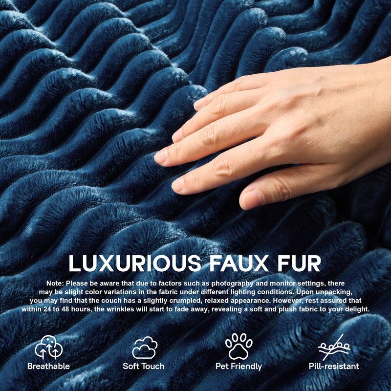 OVIOS All-Foam Plush L-Shaped Sofa​