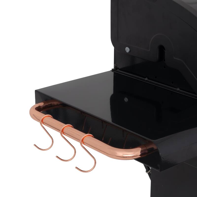 Kenmore 3-Burner Propane Gas Grill with Foldable Side Tables in Black/Copper