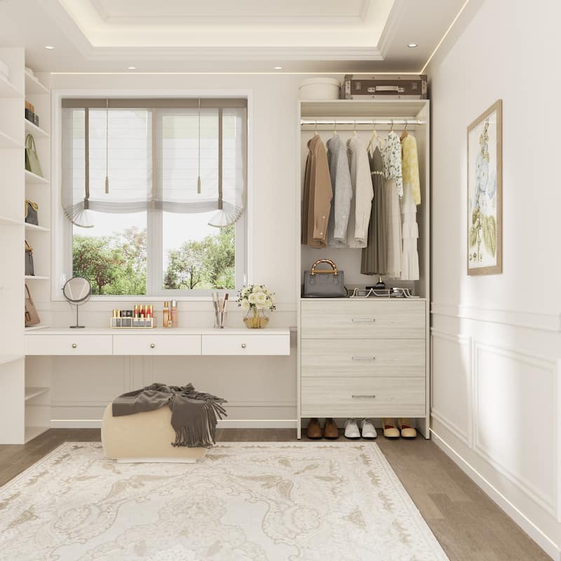 Cimly Freestanding Closet Sytem, Closet Organizer Wardrobe for Walk-in and Reach-in Closet