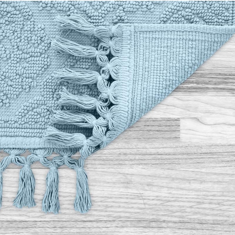 Jean Pierre Ricardo Cotton Fringe Bath Rug