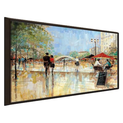 "Riverwalk Charm" by Ruane Manning Print on Floating Canvas