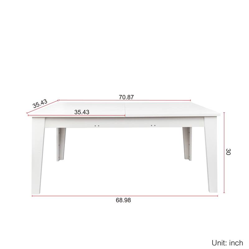 Wood Extendable Dining Table with Legs for Dining Room